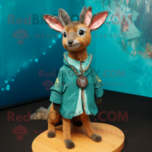 Teal Roe Deer mascotte...