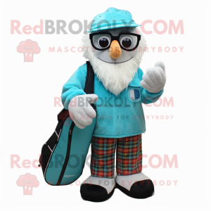 Cyan Golf Bag maskot...