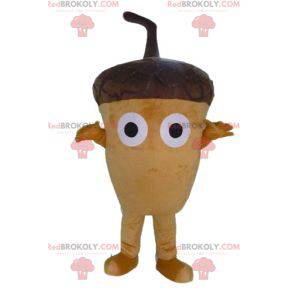 Mascot giant brown acorn very original and funny -