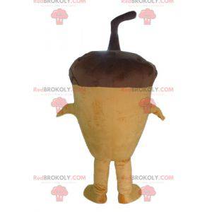 Mascot giant brown acorn very original and funny -