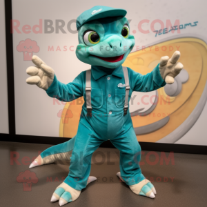 Teal Geckos maskotdräkt...