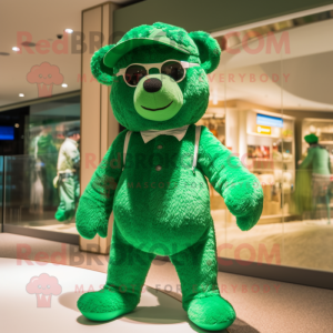 Grüner Teddybär Maskottchen...