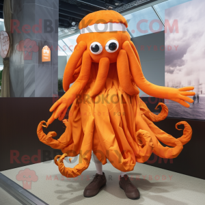 Orangefarbener Kraken...