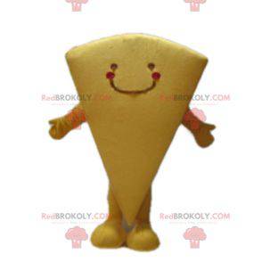 Gigantische gele cakeplak mascotte - Redbrokoly.com
