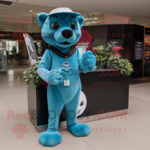 Cyan Panther mascotte...