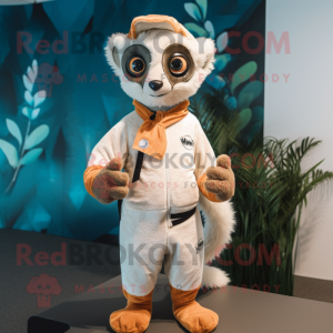 Beige Lemur mascotte...