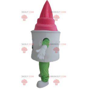 Reusachtige mascotte van vanille-aardbei-ijs - Redbrokoly.com