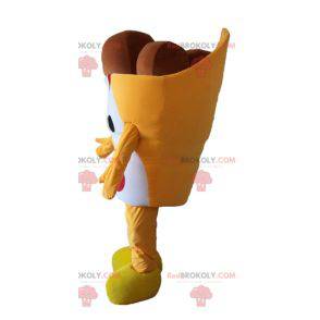 Mascote de casquinha de sorvete de chocolate - Redbrokoly.com
