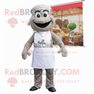 Grijze Falafel mascotte...