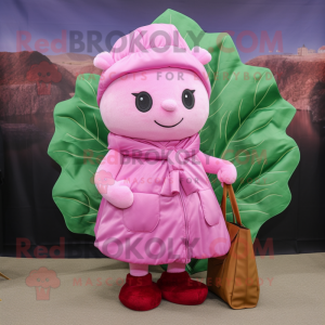 Pink Cabbage Leaf maskot...