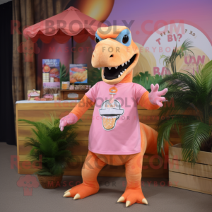 Peach Tyrannosaurus maskot...