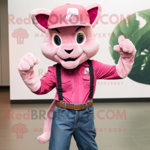 Mascotte de Bobcat rose...