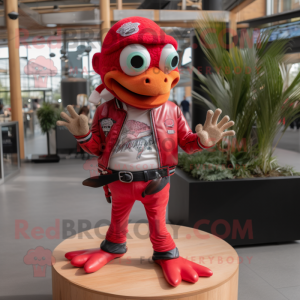 Rød Ceviche maskot kostume...