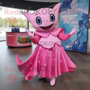 Pink Manta Ray mascotte...