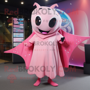Pink Manta Ray maskot...