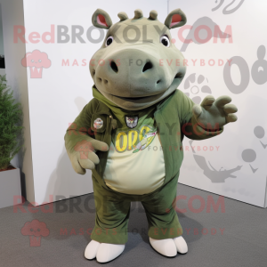 Olive Rhinoceros mascotte...