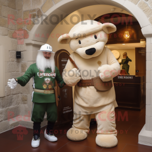 Tan Irish Castle maskot...