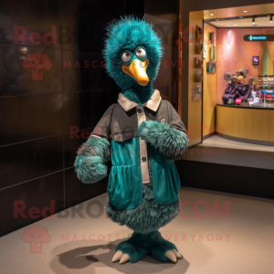 Teal Emu mascotte kostuum...