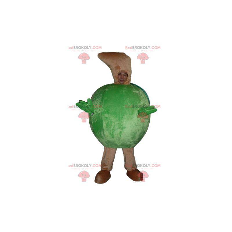 Mascote gigante de maçã verde em todo lugar - Redbrokoly.com