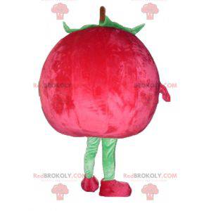 Gigantyczna czerwona i zielona truskawkowa wiśnia maskotka -