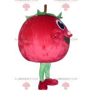Mascotte rossa e verde della ciliegia della fragola gigante -