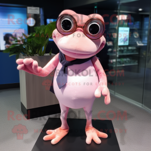 Pink Frog maskot kostume...