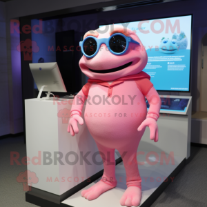 Pink Frog mascotte kostuum...