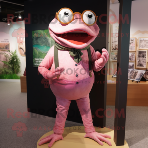 Pink Frog mascotte kostuum...