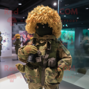  Army Soldier maskot kostym...