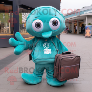 Teal Octopus mascotte...