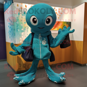 Teal Octopus mascotte...