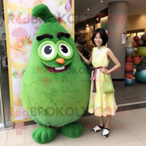 Olive Fried Rice mascot costume character dressed with a Ball Gown and Anklets