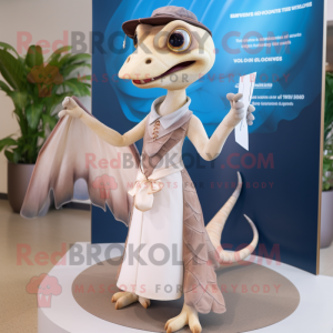 Beige Dimorphodon mascotte...