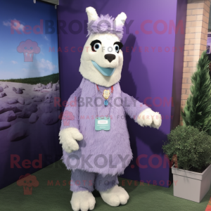 Lavendel lama maskot...