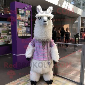 Lavendel-Lama Maskottchen...