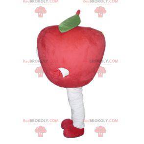Mascotte gigante e sorridente della mela rossa - Redbrokoly.com