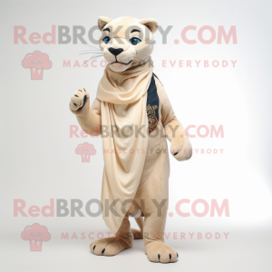 Beige Panther mascotte...