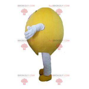 Mascotte giallo limone gigante e sorridente - Redbrokoly.com