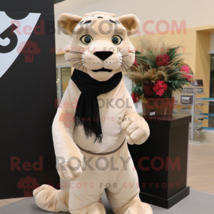 Beige Panther mascotte...