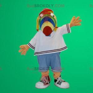 Veelkleurige papegaaihond mascotte - Redbrokoly.com