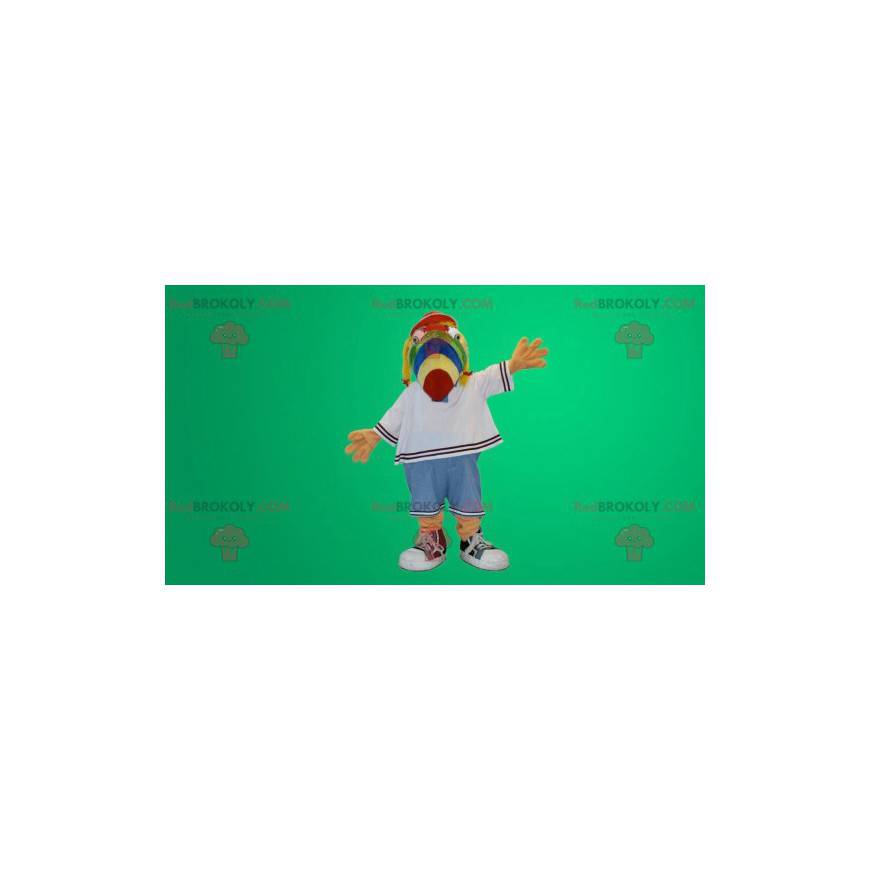 Mascotte di cane pappagallo multicolore - Redbrokoly.com Mascotte di cane pappagallo multicolore - Redbrokoly.com
