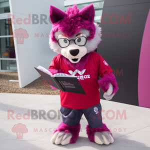 Magenta Say Wolf maskot...