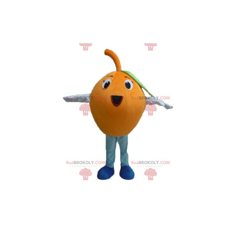 Maskot jätte orange rund och rolig - Redbrokoly.com