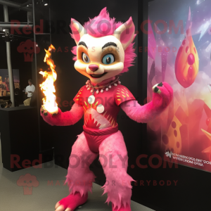 Pink Fire Eater mascotte...