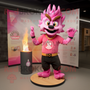 Pink Fire Eater maskot...