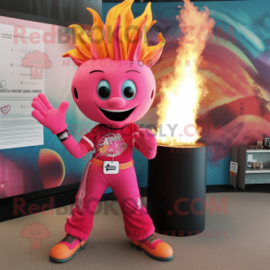 Pink Fire Eater mascotte...