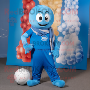 Blue Soccer Ball maskot...