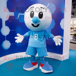 Blue Soccer Ball mascotte...