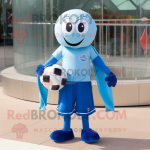 Blue Soccer Ball mascotte...