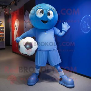 Blue Soccer Ball mascotte...